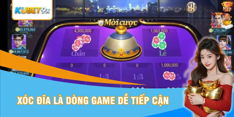Xóc đĩa Kubet là dòng game dễ tiếp cận