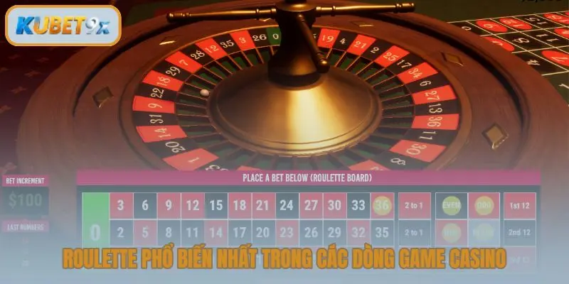 Roulette phổ biến nhất trong các dòng game casino